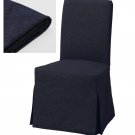 IKEA Henriksdal Chair SLIPCOVER Cover Skirted Long VANSTA DARK BLUE 21" 54cm w Denim