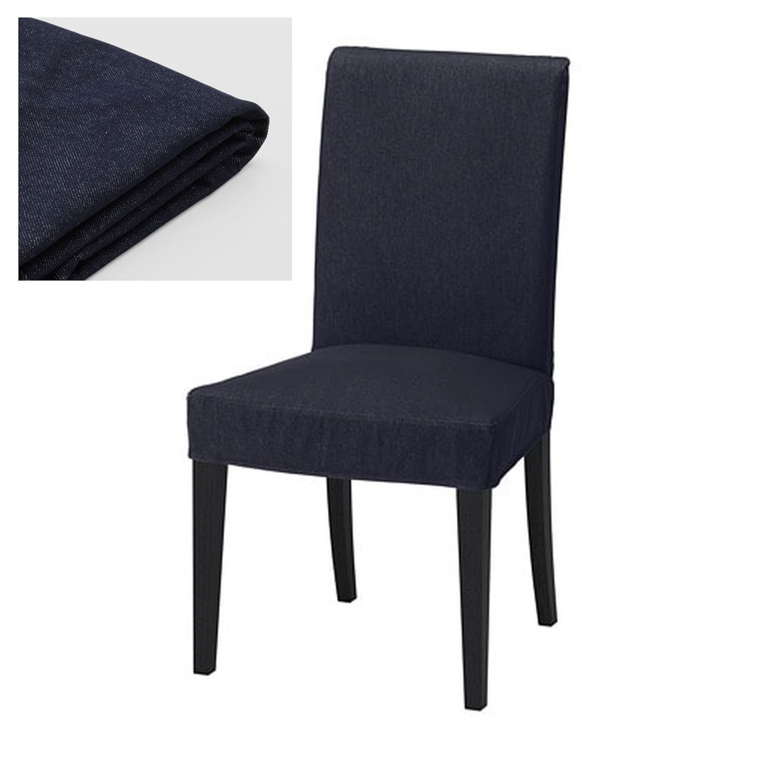 IKEA Henriksdal Chair SLIPCOVER Cover 21" 54cm VANSTA DARK BLUE Denim