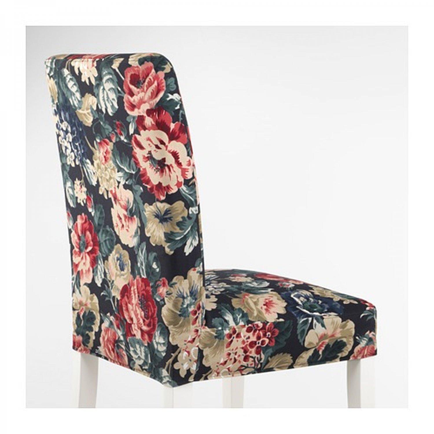IKEA Henriksdal Chair SLIPCOVER Cover LINGBO Floral 21" 54cm Blue