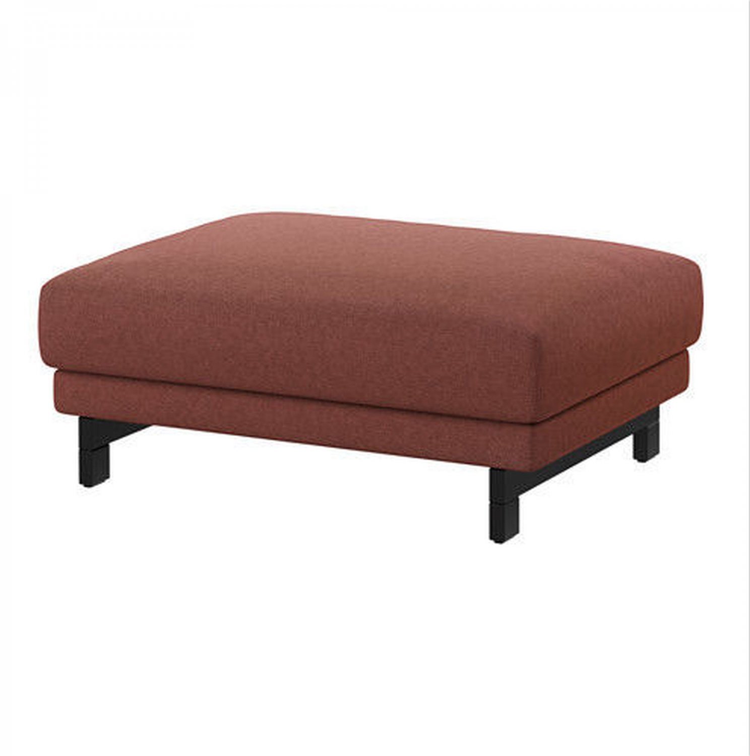 IKEA Nockeby Footstool SLIPCOVER Ottoman COVER Tallmyra Rust red brown New