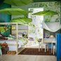 IKEA Child's LOVA Green Leaf Canopy Bed Tent Toy LÖVA Reading Nook Lounge Office Shade LONG STEM