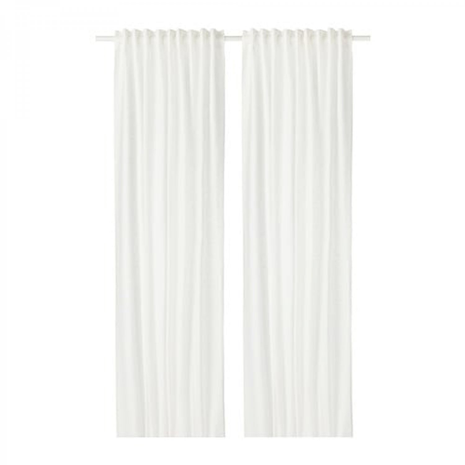 IKEA Aina Curtains Drapes WHITE Off White LINEN Flax 98 Long   5cabd86433308 54622b 