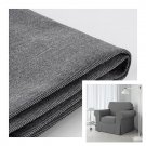 IKEA Ektorp Armchair COVER Chair Slipcover NORDVALLA DARK GRAY Grey