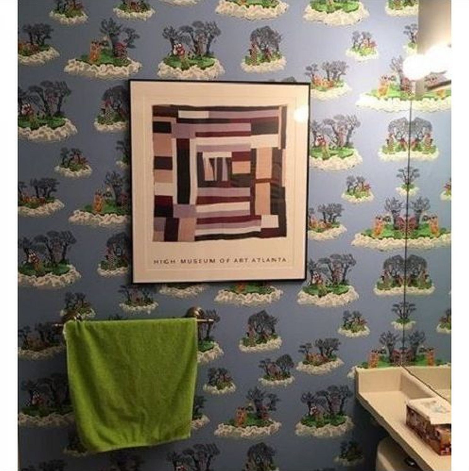 IKEA Glodande Wallpaper BLUE White GLÖDANDE Set of 6 Rolls Limited Edition Surrealist Wondermooi