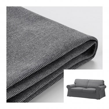 IKEA Ektorp 2 Seat Sofa COVER Loveseat Slipcover NORDVALLA DARK GRAY Grey