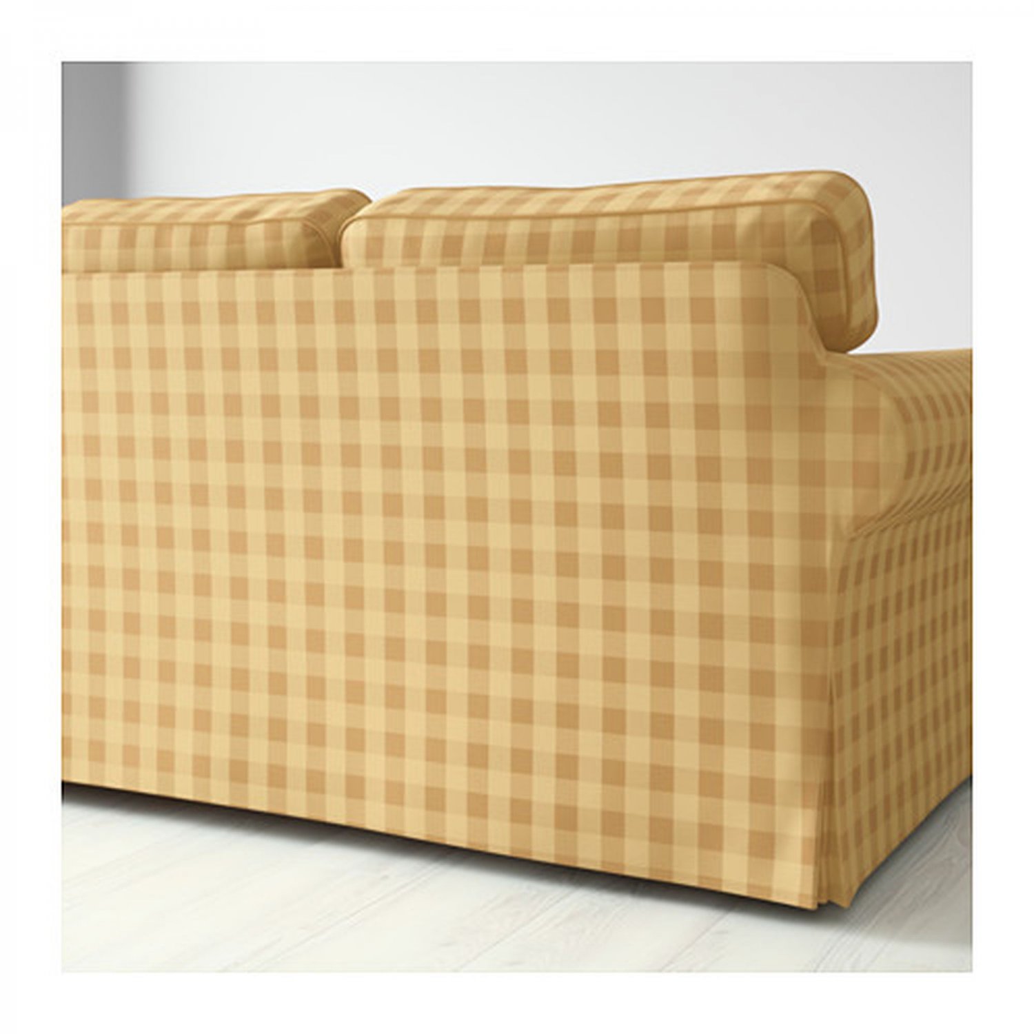 IKEA Ektorp 3 Seat Sofa COVER Slipcover SKAFTARP YELLOW Buffalo Check Plaid