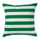 IKEA SOMMAR 2019 Pillow COVER Sham Cushion Cvr GREEN YELLOW Stripes Reversible
