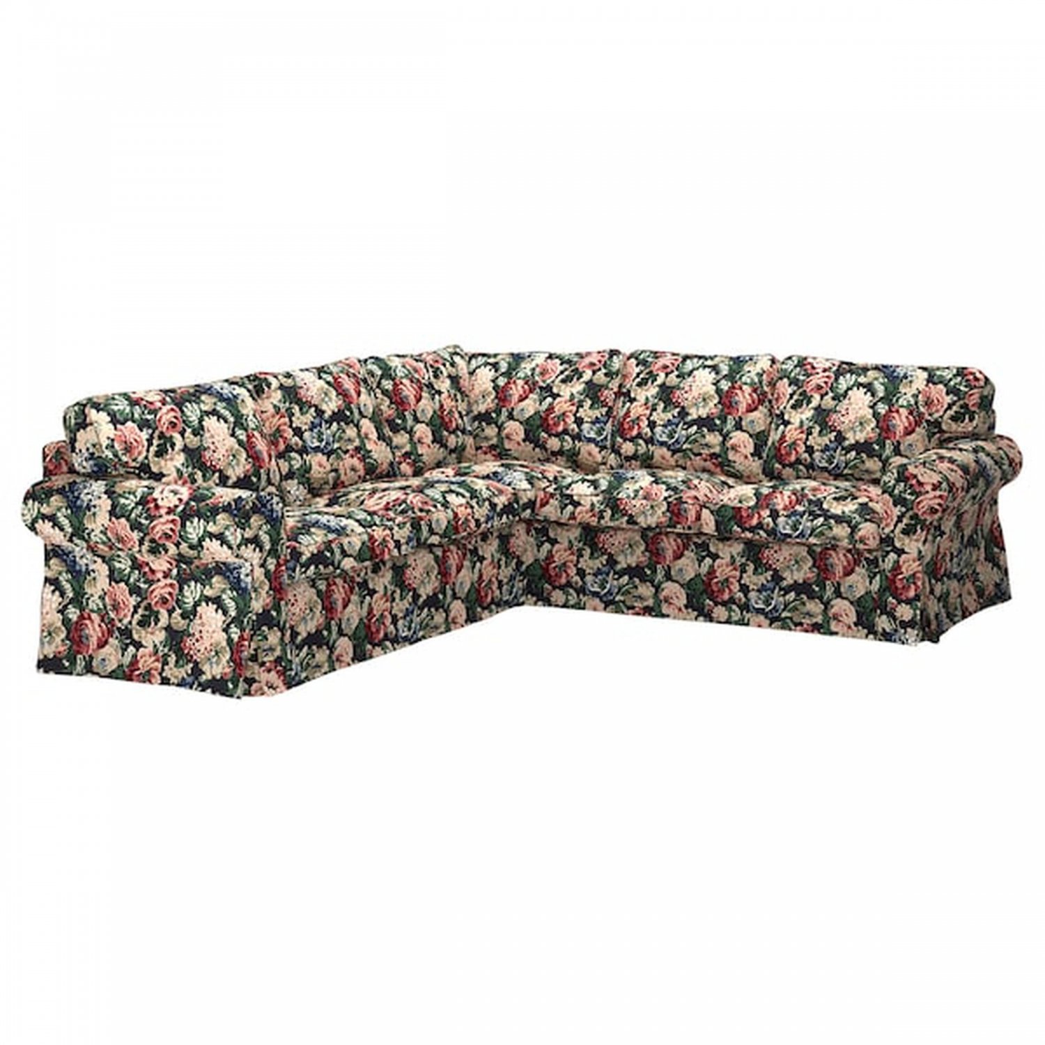 IKEA Ektorp 2+2 Corner Sofa COVER Slipcover LINGBO MULTI Floral 4 Seat
