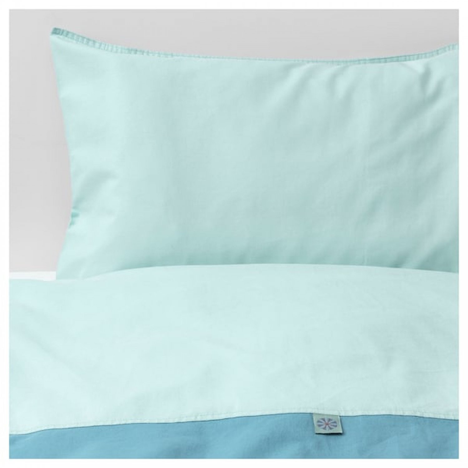 IKEA Tillgiven Turquoise Blue CRIB Duvet COVER Pillowcase SET Nursery