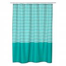 IKEA Vadsjon Fabric SHOWER Curtain TURQUOISE Blue Green Stripe VADSJÖN Retro