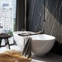 IKEA Saltgrund Fabric SHOWER Curtain STRIPES Black Dark Gray Tone on Tone Bathroom Modern