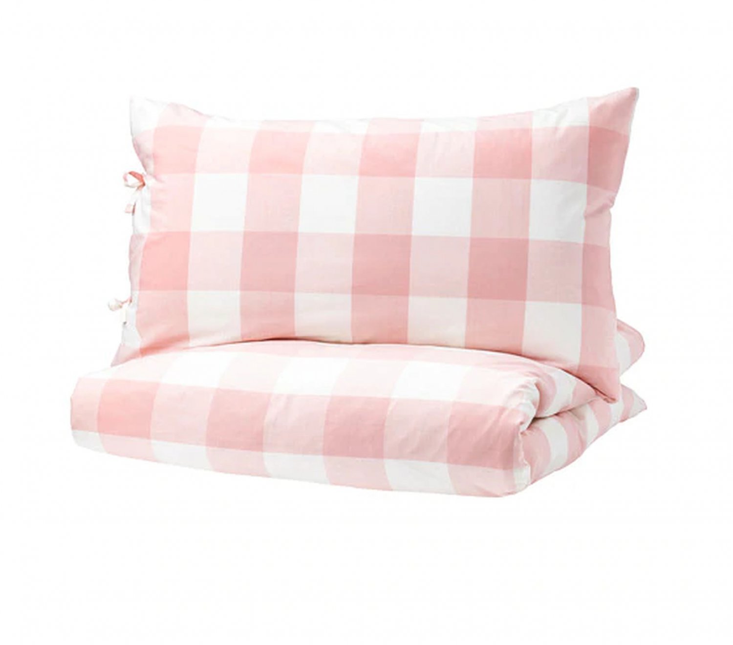 IKEA Emmie Ruta KING Duvet COVER Pillowcases Set LIGHT PINK Rose