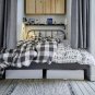 IKEA Emmie Ruta QUEEN Duvet COVER Pillowcases Set DARK GRAY White Buffalo CHECKED Grey