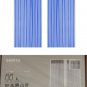 IKEA Sarita Sheer CURTAINS Drapes Voile BLUE 118" long w hemming strip