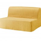 IKEA Lycksele Sofa Bed SLIPCOVER Futon Sleeper Cover VALLARUM YELLOW Quilted