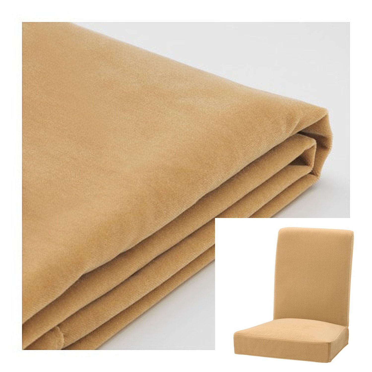 IKEA Henriksdal Chair SLIPCOVER Cover DJUPARP YELLOWBEIGE 21"W 54cm