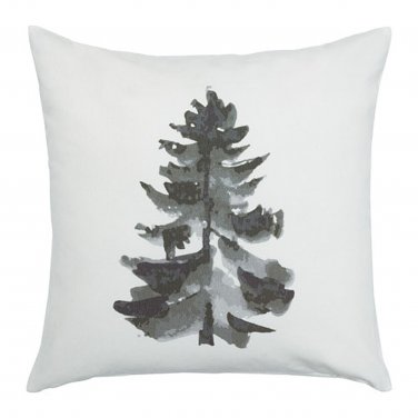 IKEA Varolvon Tree Cushion COVER Pillow Sham Xmas Chalet Nature Evergreen Spruce Velvet VÃ�ROLVON