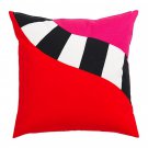 IKEA Mosaikblad Cushion COVER Pillow Sham  20" x 20" Retro Pink Black Red Limited Edition