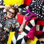 IKEA Mosaikblad Cushion COVER Pillow Sham  20" x 20" Retro Pink Black Red Limited Edition