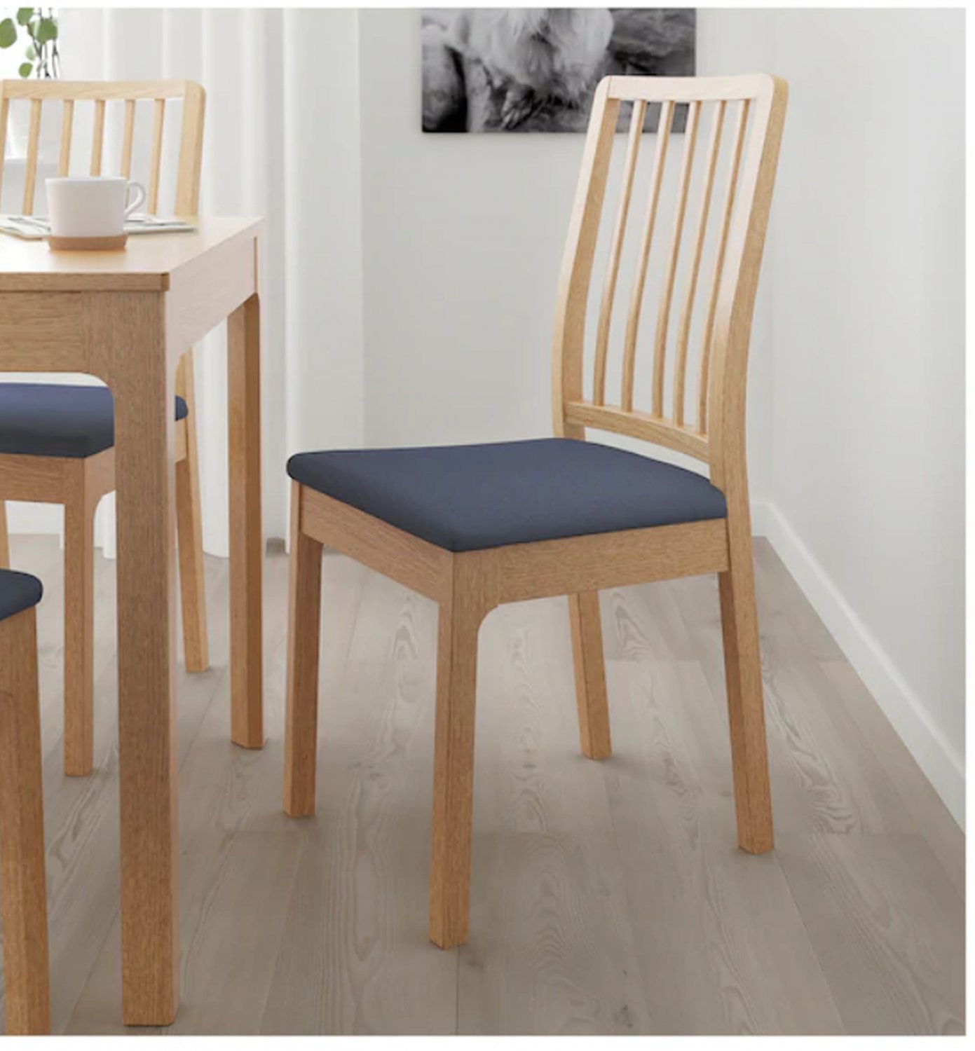 IKEA Ekedalen Dining Chair SLIPCOVER Cover ORRSTA BLACKBLUE black blue New