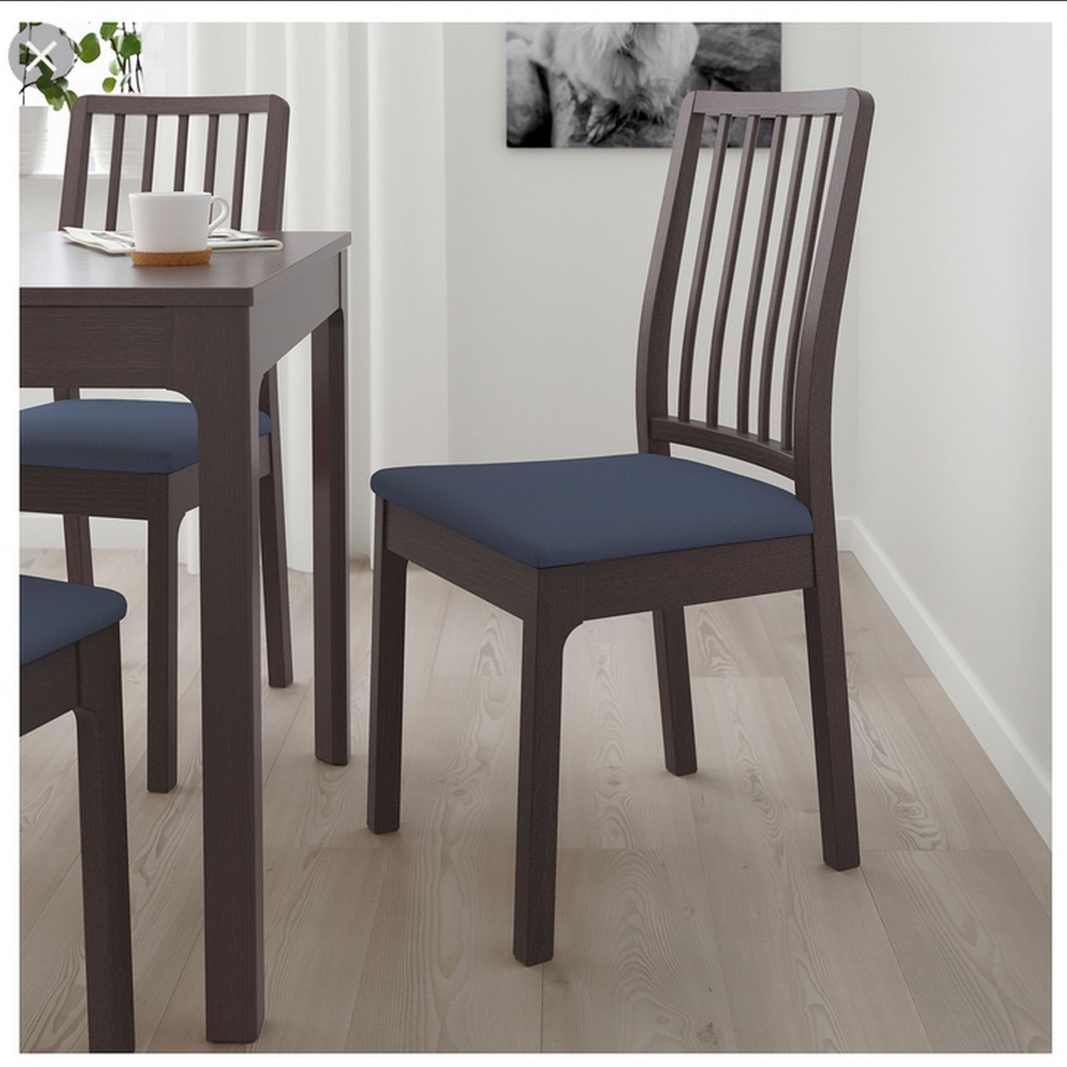 IKEA Ekedalen Dining Chair SLIPCOVER Cover SET of 4 ORRSTA BLACKBLUE
