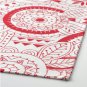IKEA Vinterfest TABLECLOTH Red White Cotton Snowflake Leaf Xmas Design 57" x 94"
