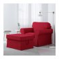 IKEA Ektorp Armchair COVER Chair Slipcover NORDVALLA RED Xmas