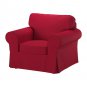 IKEA Ektorp Armchair COVER Chair Slipcover NORDVALLA RED Xmas