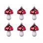 IKEA Vinterfest Mushrooms Xmas Decorations Holiday 6 Ornaments Anime Doll Party Table Toadstools