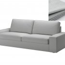 IKEA Kivik 3.5 Seat XL Sofa SLIPCOVER Cover ORRSTA LIGHT GRAY
