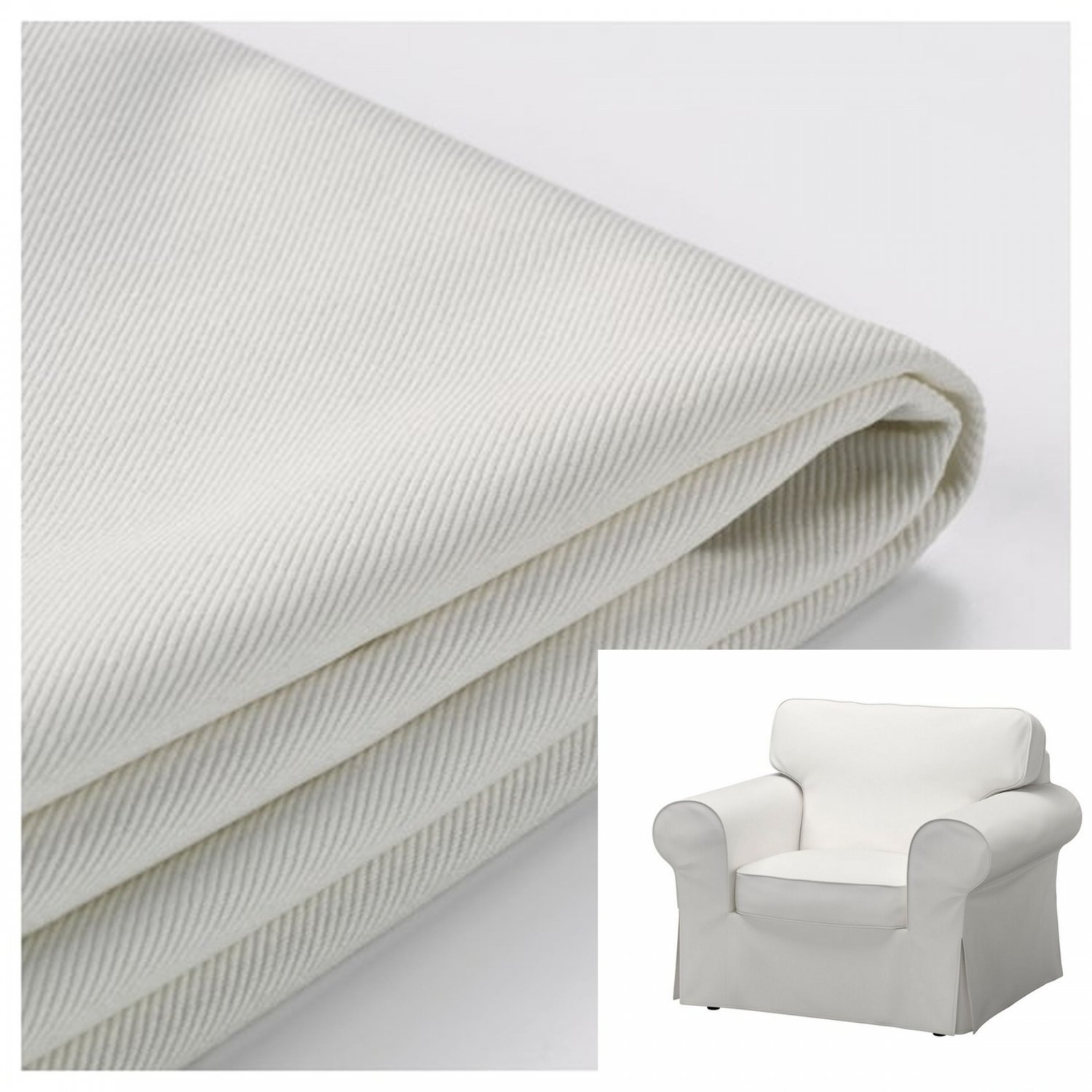 IKEA Ektorp Armchair SLIPCOVER Chair Cover VITTARYD WHITE Xmas