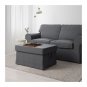 IKEA Ektorp Footstool COVER Ottoman Slipcover NORDVALLA DARK GRAY Grey