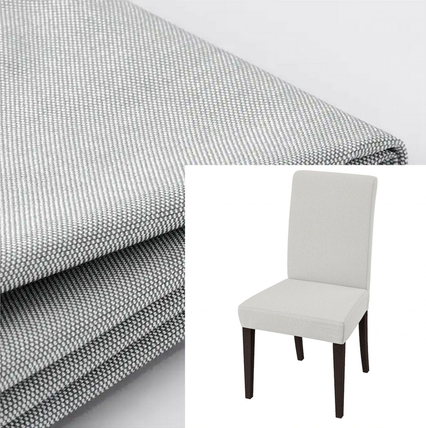 IKEA Henriksdal Chair SLIPCOVER Cover ORRSTA LIGHT GRAY 21" 54cm Grey