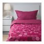 IKEA Smorboll DARK PINK Twin Duvet COVER Pillowcases Set SM&Atilde;�RBOLL Dots Circles