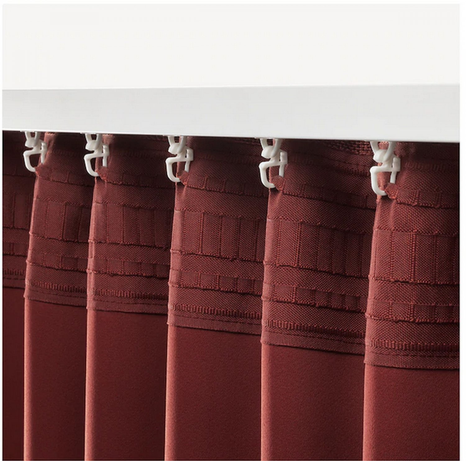 IKEA Annakajsa CURTAINS Drapes BROWN RED 2 Panels Heavy Textured Room Darkening brownred rust New
