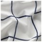 IKEA Rosalill CURTAINS Drapes BLUE White GRID Line Squares 2 panels marmorblad