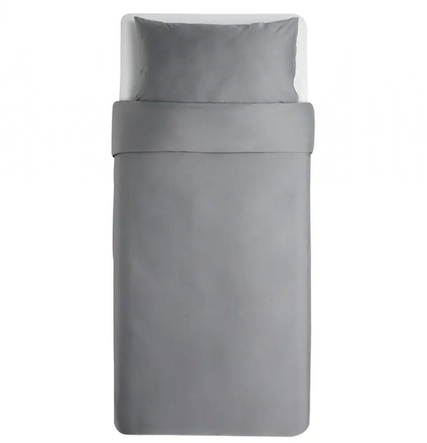IKEA Hjartstilla TWIN Single Duvet COVER Set DARK GRAY Sateen Woven 600