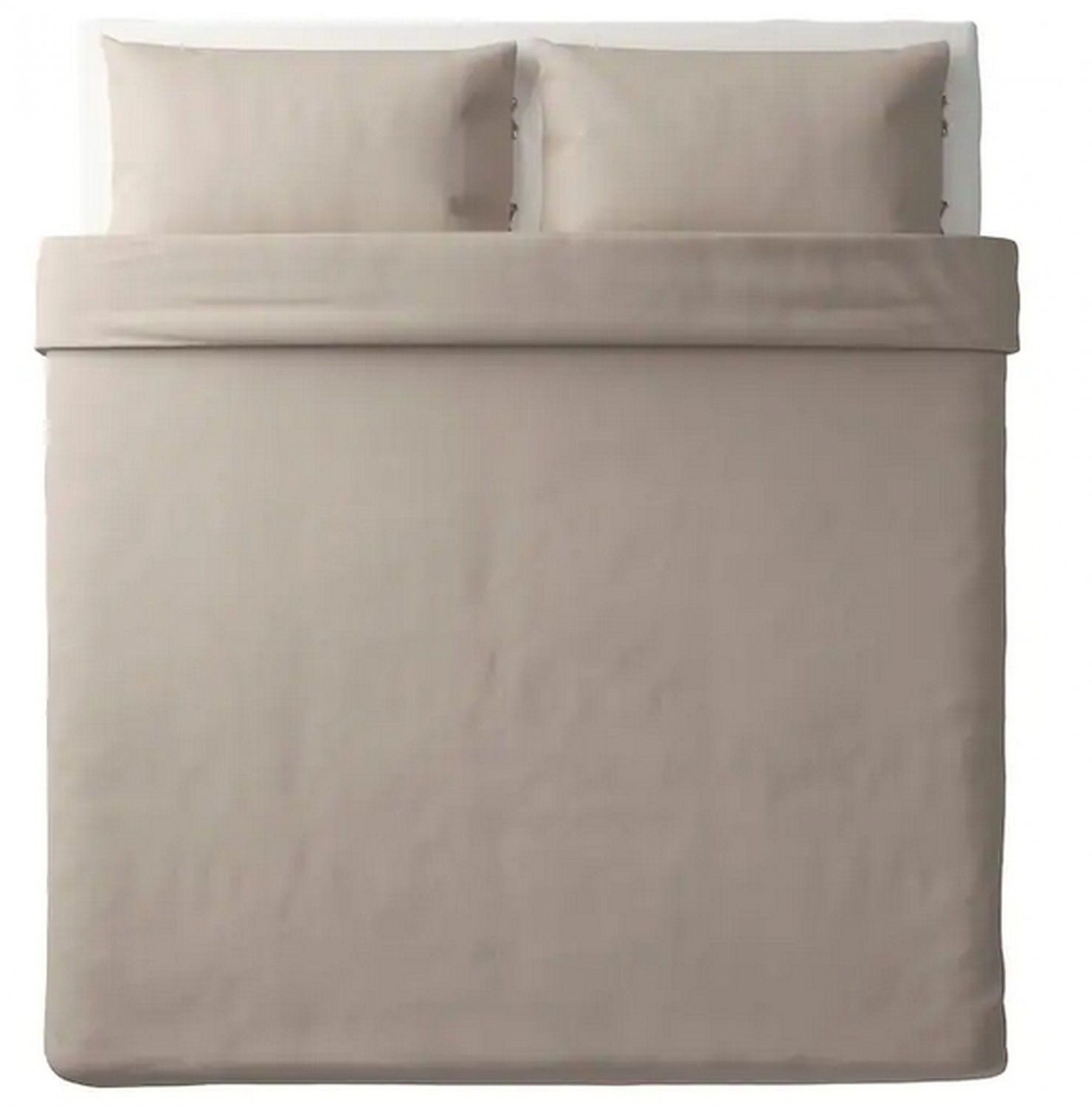 IKEA Puderviva KING Duvet COVER and Pillowcases Set LINEN Natural Beige New