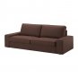 IKEA Kivik 5 Seat Sectional Sofa w Chaise SLIPCOVER Cover BORRED DARK BROWN corner
