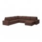 IKEA Kivik 6 Seat Sectional Sofa w Chaise SLIPCOVER Cover BORRED DARK BROWN corner