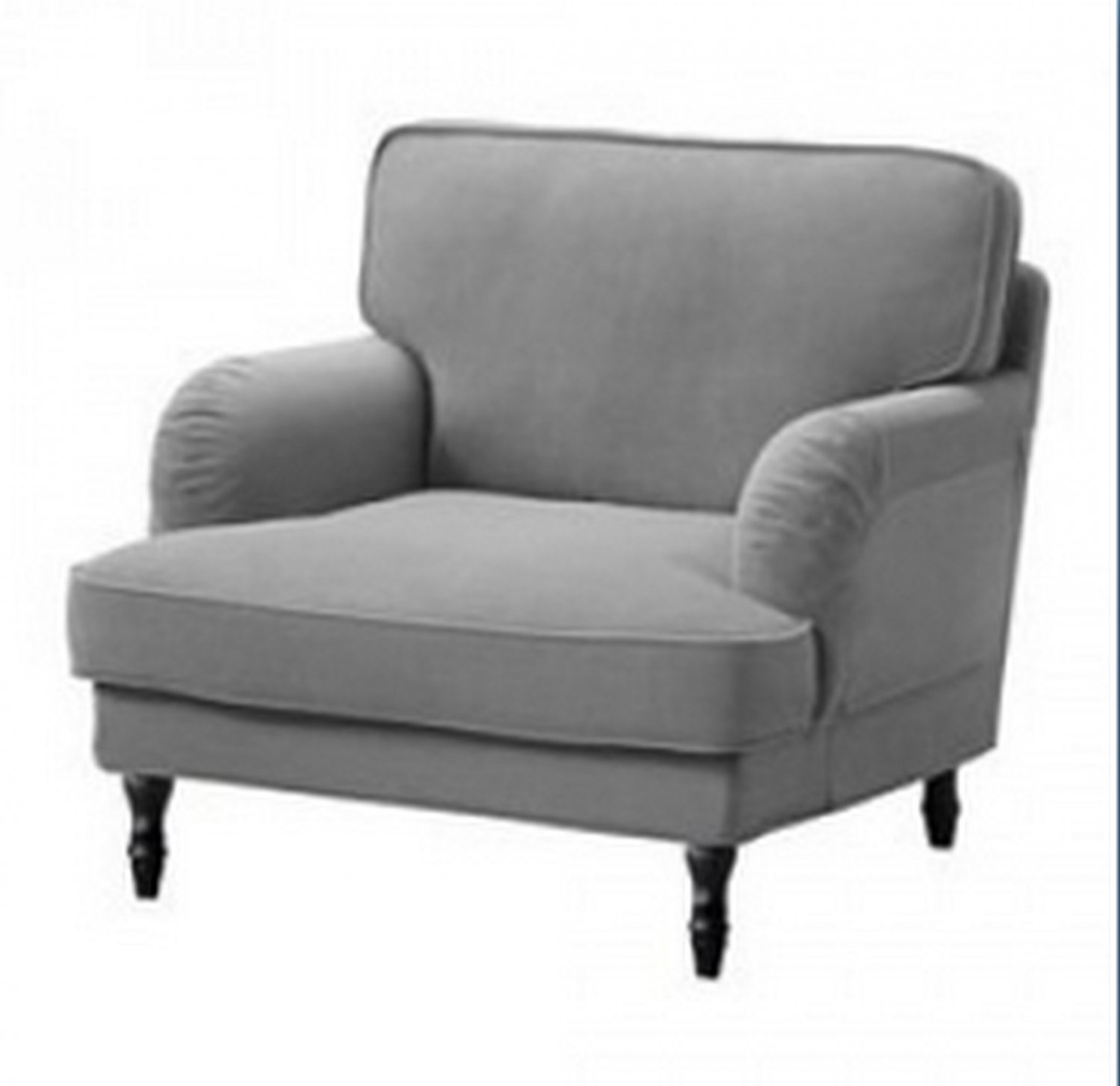 IKEA Stocksund Chair SLIPCOVER Armchair Cover LJUNGEN GRAY Velvet New
