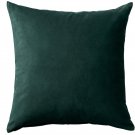 IKEA Sanela Cushion COVER Pillow Sham  20" x 20" Velvet DARK GREEN