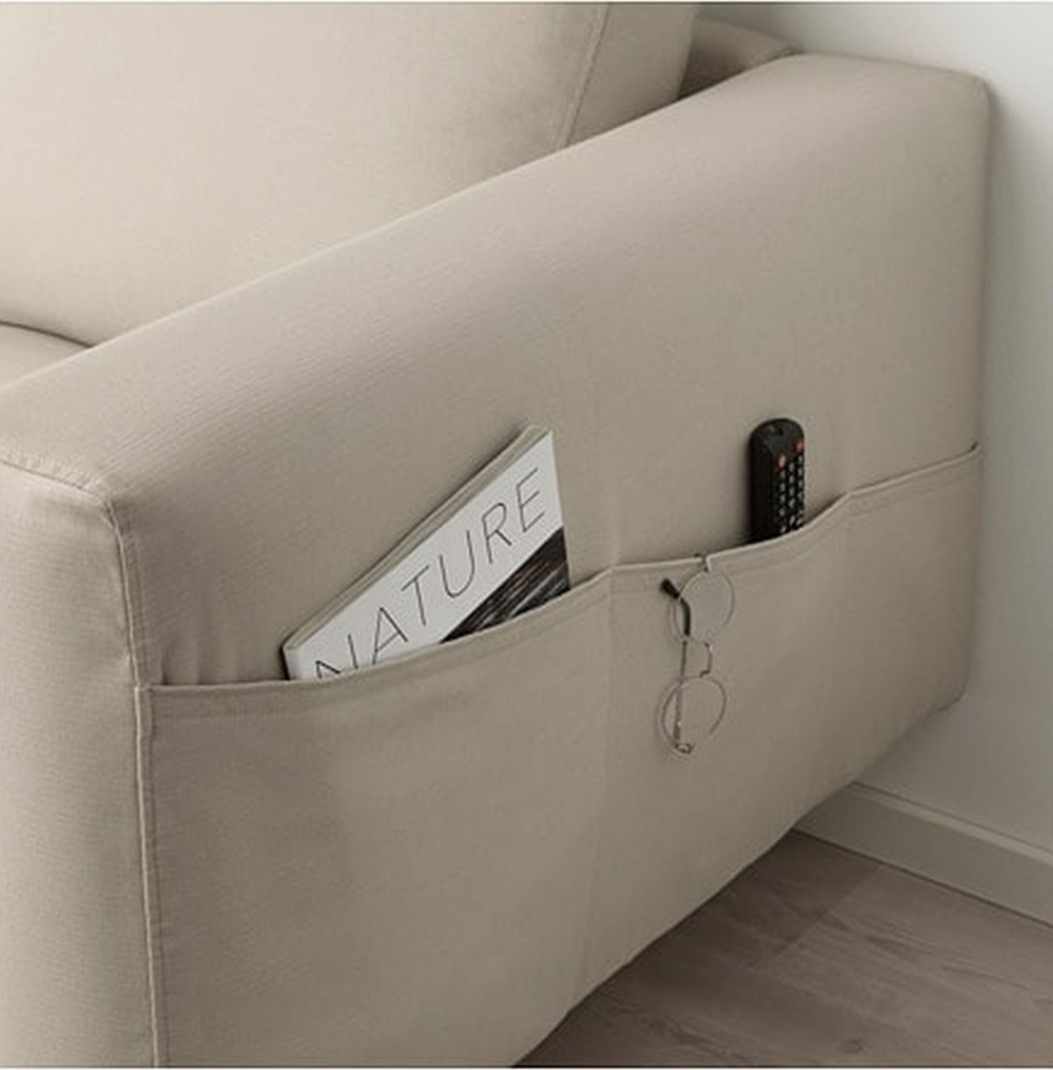 IKEA Armrest Slipcovers EDUM BEIGE pack of 2 arm covers