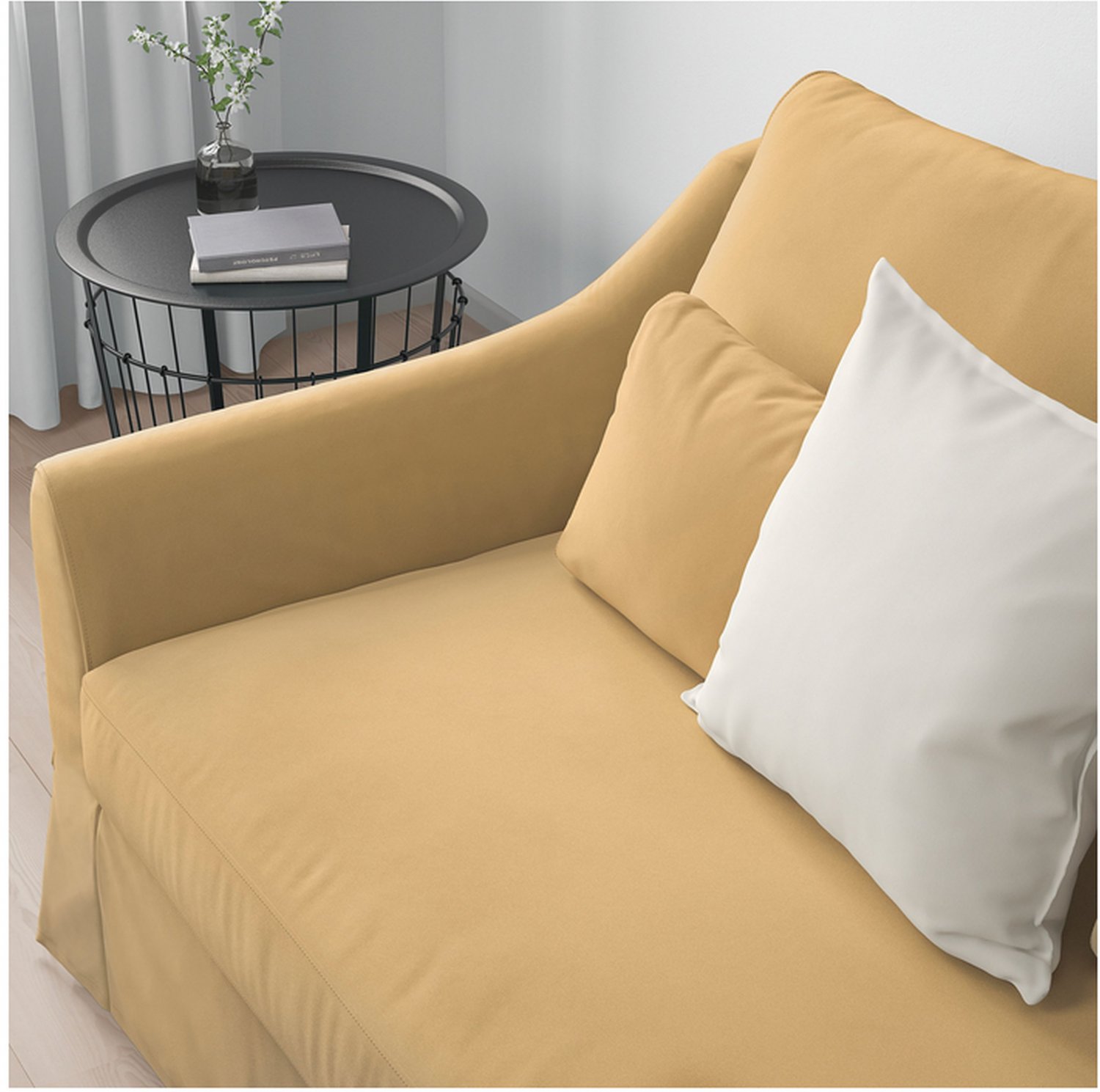 IKEA Farlov 3 Seat Sofa SLIPCOVER Cover Djuparp YellowBeige FÄRLÖV