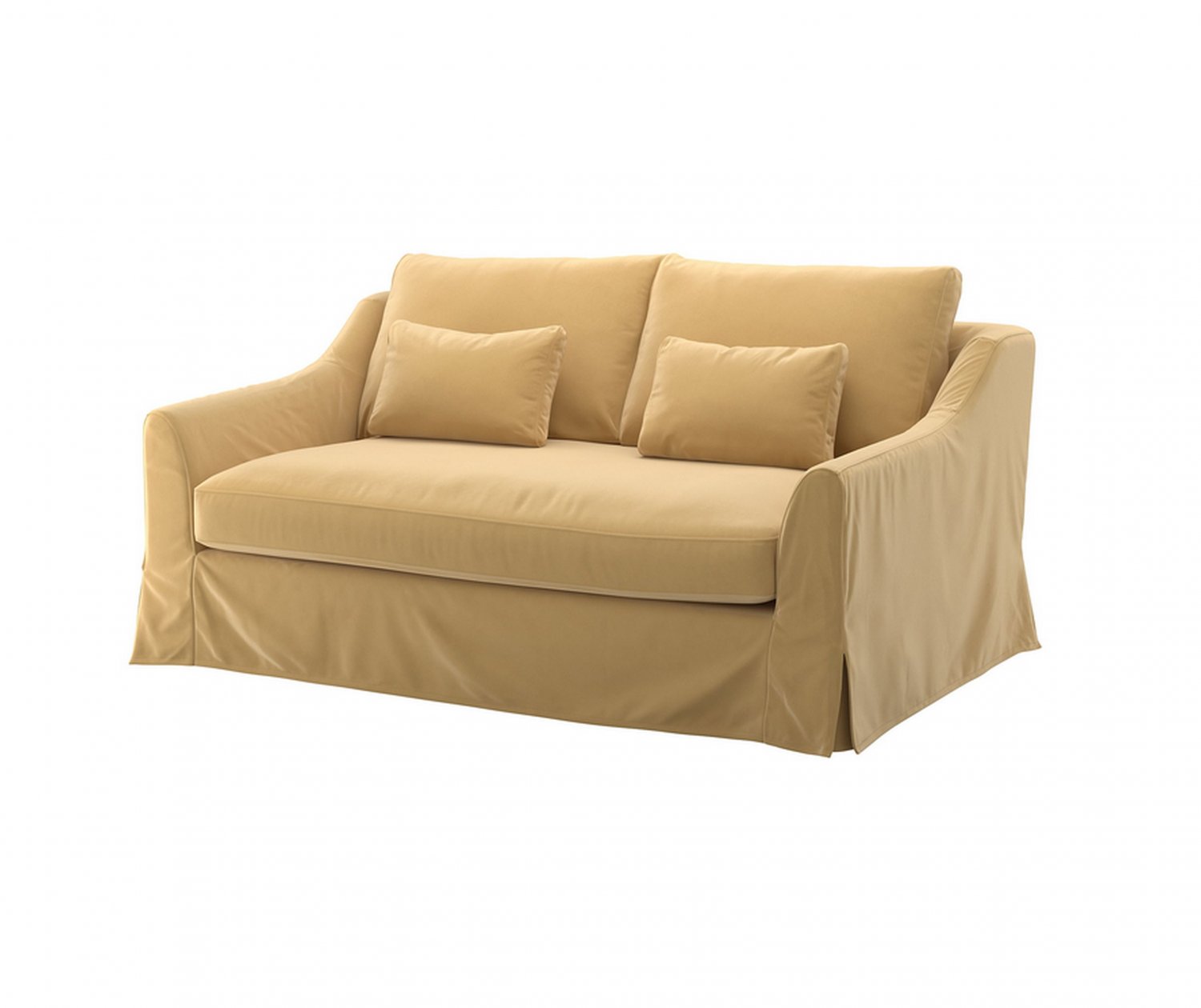 IKEA Farlov 2 Seat Sofa SLIPCOVER Loveseat Cover Djuparp YellowBeige
