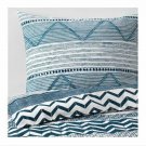IKEA Provinsros QUEEN Full Duvet COVER and Pillowcases Set BLUE White Greek Mediterranean
