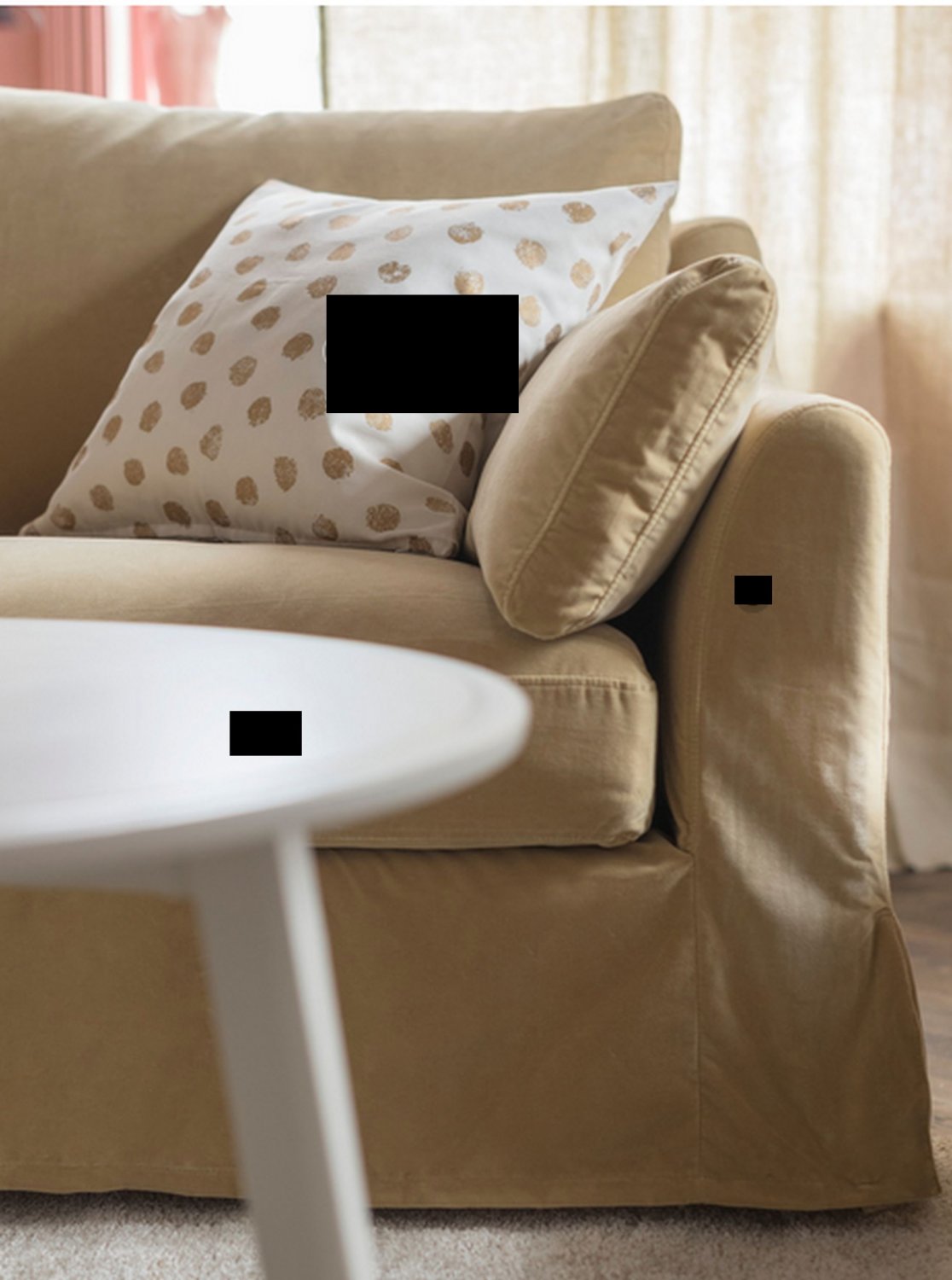 IKEA Farlov 3 Seat Sofa SLIPCOVER Cover Djuparp YellowBeige FÄRLÖV