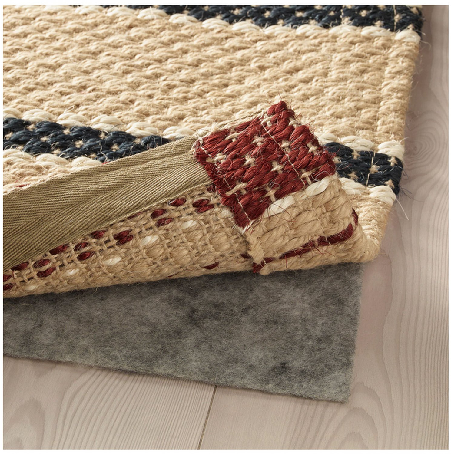 IKEA Rodhus Area RUG Mat Jute Sisal Natural RÖDHUS Textural Multicolor Square 6'3" 190cm