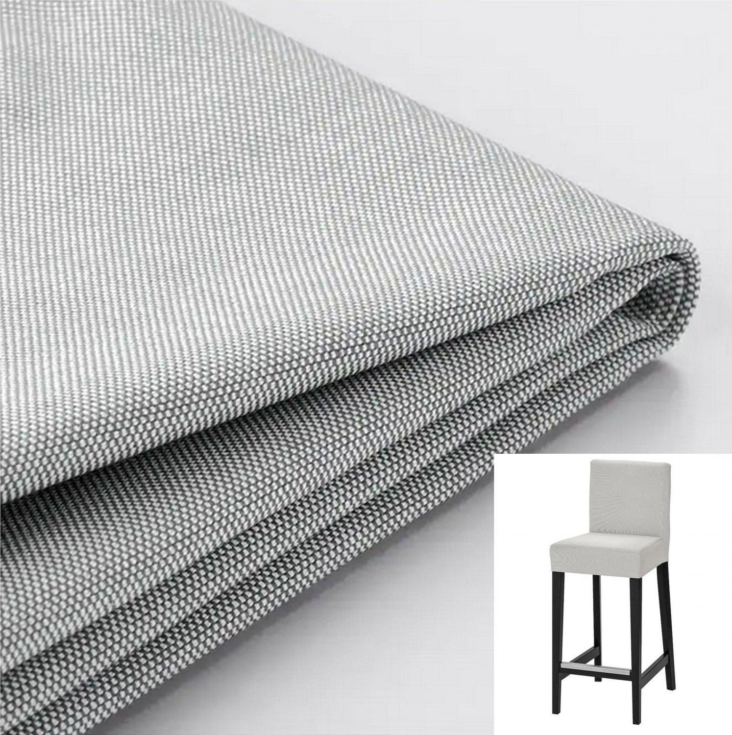 IKEA Henriksdal ORRSTA LIGHT GRAY Bar Stool SLIPCOVER Barstool COVER 19