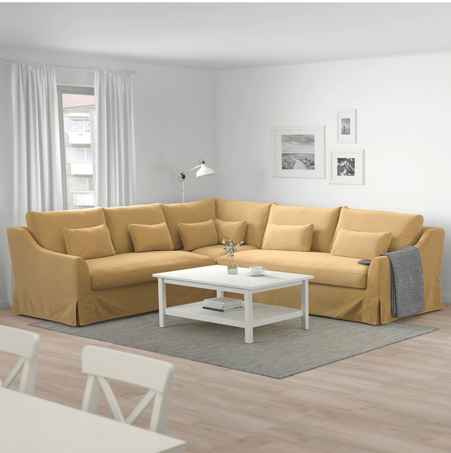 IKEA Farlov 5 Seat Right Sectional Sofa SLIPCOVER 2+3 corner Cover